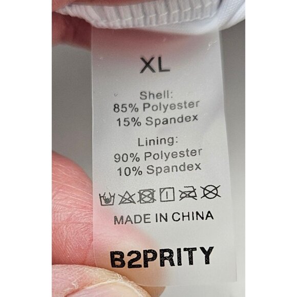 B2prity Womens XL Blue & White Paisley Floral Swimdress Sexy Beach Drawstring - Picture 11 of 11